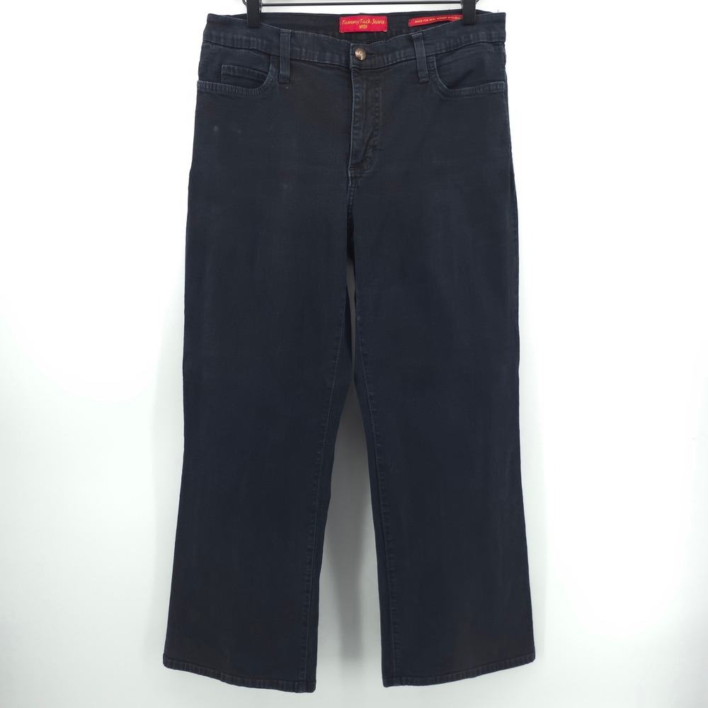 NYDJ Women Jeans Tummy Tuck Size 10 Dark Indigo Straight‎ Leg Denim